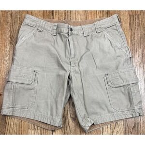 Duluth Trading Cargo Carpenter Shorts 36335 Heavy Canvas Work Utility Mens Sz 40